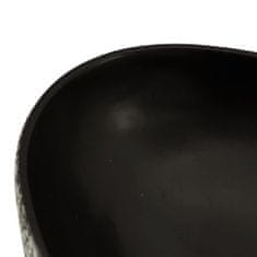 Vidaxl Umývadlo na dosku, čierno modré, oválne keramika