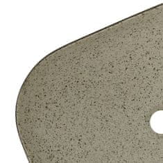 Vidaxl Umývadlo na dosku sivo-čierne obdĺžnik 48x37,5x13,5cm keramické