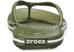 Crocs Crocband Flip-Flops pre mužov, 46-47 EU, M12, Žabky, Šlapky, Papuče, Army Green/White, Zelená, 11033-37P