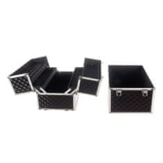 Soulima  22529 Dvojdielny kozmetický kufrík 42,5 x 35 x 24,5 cm, čiernostrieborná