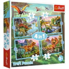 Trefl puzzle Dinosaury sada 4v1 (12, 15, 20, 24 dielikov)