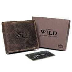 Always Wild Horizontálna, skladacia pánska peňaženka s vonkajším vreckom na karty