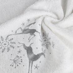 ModernHome Vianočný uterák SANTA/14 50x90 biely