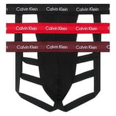 Calvin Klein 3 PACK - pánske slipy JOCK STRAP NB3054A-I20 (Veľkosť XL)