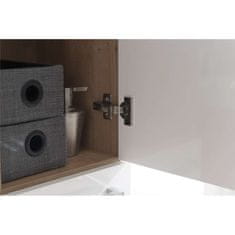 Mereo , Bino, kúpeľňová skrinka vysoká, dvojitá, 65x33x163 cm, biela, MER-CN669