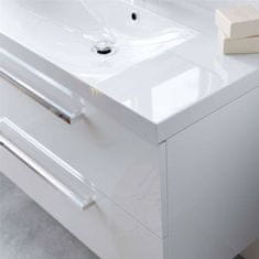Mereo , Bino, kúpeľňová skrinka vysoká, dvojitá, 65x33x163 cm, biela, MER-CN669