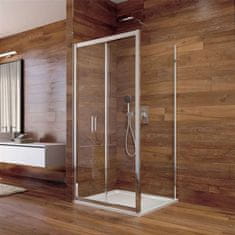 Mereo Lima, sprchovací kút 1000x1000 cm, štvorec, chróm ALU, sklo Point, MER-CK86432K