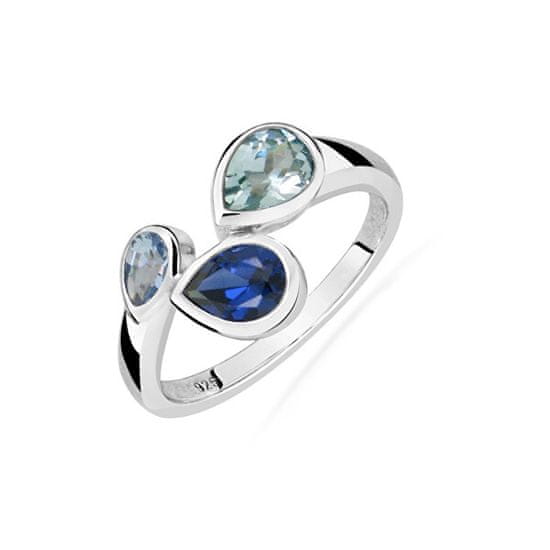 JVD Hravý strieborný prsteň s farebnými zirkónmi SVLR0120SH8MZ