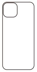 emobilshop Hydrogel - matná zadná ochranná fólia - iPhone 14 Plus - typ výrezu 2