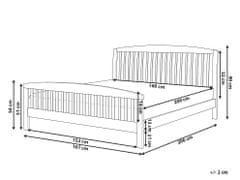 Beliani Drevená posteľ 160 x 200 cm biela CASTRES