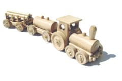 Ceeda Cavity přírodní dřevěný vláček - Nákladní vlak