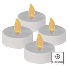 EMOS Čajové sviečky LED dekorácie Robi maxi 4 ks biele