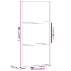 Vidaxl Posuvné dvere biele 102,5x205 cm tvrdené sklo a hliník