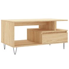 Vidaxl Konferenčný stolík dub sonoma 90x49x45 cm spracované drevo