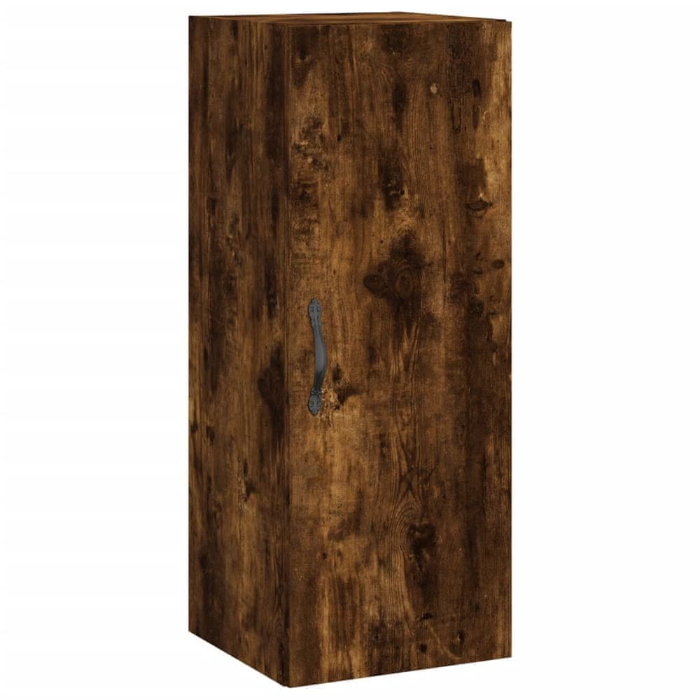 Vidaxl Nástenná skrinka, tmavý dub 34,5x34x90 cm, kompozitné drevo
