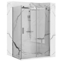 REA Nixon, sprchovací kút s posuvnými dverami 130(dvere) x 80(stena), pravý, číre sklo, chrómový profil, KPL-00410