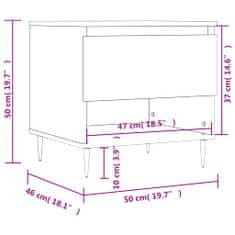 Vidaxl Konferenčné stolíky 2 ks betónovo sivé 50x46x50 cm komp. drevo