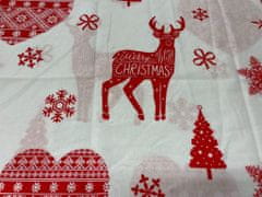 Povlečeme vše Bavlnené obliečky Vianoce na biele 140x200, 70x90 cm