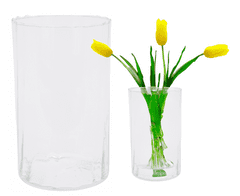 Koopman Dekoratívna sklenená váza na kvety 13 x 21,5 cm