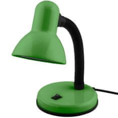 LUMILED Stolová lampa E27 nastaviteľná školská lampička SARA zelená