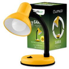 LUMILED Stolová lampa E27 nastaviteľná školská lampička SARA žltá