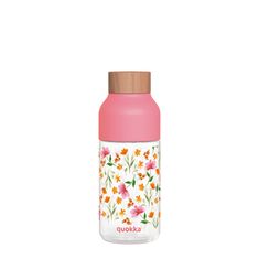 QUOKKA Quokka Ice, Plastová fľaša Pink Flowers, 570ml, 06997
