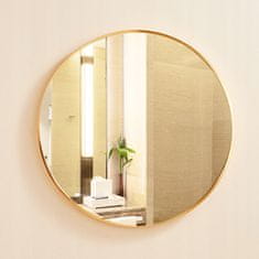 MUVU Veľké okrúhle zrkadlo moderné kúpeľňa obývacia izba spálňa zlatá 100 cm XXL