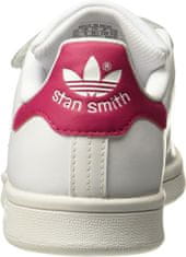 Adidas STAN SMITH CF SHOES pre deti, 38 EU, US5.5Y, Tenisky, White/Pink, Biela, CG3619