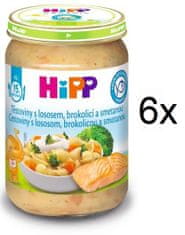 HiPP Cestoviny s lososom, brokolicou a smotanou, 6 x 250g