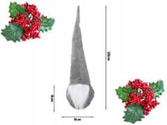 Verk  26009 Vianočné dekorácie Škriatok 30 cm šedý