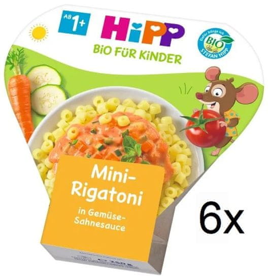 HiPP BIO Mini-Rigatoni so zeleninou v smotanovej omáčke 6 x 250 g