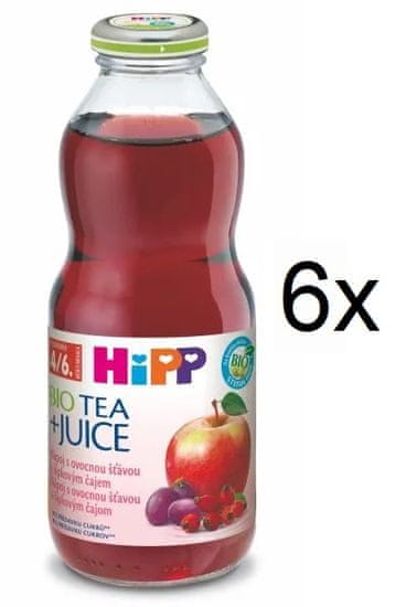 HiPP BIO Nápoj s ovocnou šťavou a šípkovým čajom 6 x 0,5l