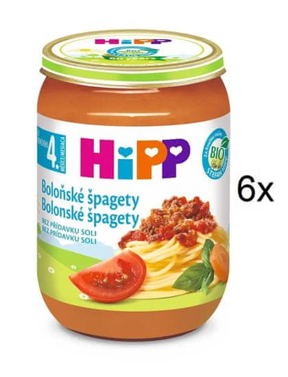 HiPP BIO Špagety v bolonskej omáčke - 6 x 190g