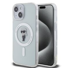 Karl Lagerfeld Zadný kryt IML Ikonik MagSafe pre iPhone 15 Transparent
