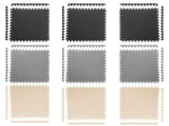 KIK KX5154 Penová podložka puzzle 9 ks čierno-šedo-biela 60 x 60 cm