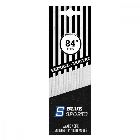 Blue Sports Hokejové šnúrky Blue Sports REFEREE Pro voskované Farba: biela, Dĺžka: 213 cm / 84 "