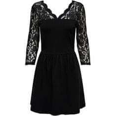ONLY Dámske šaty ONLNIELLA Regular Fit 15315067 Black (Veľkosť L)