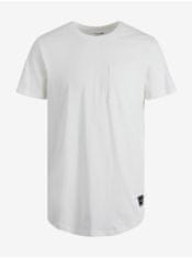 Jack&Jones Biele pánske tričko s vreckom Jack & Jones Noa XL
