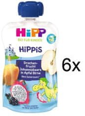 HiPP BIO Hippis Jablko - Hruška - Dračie ovocie - Čierne ríbezle 6 x 100g
