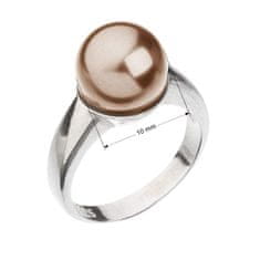 Evolution Group Nežný strieborný prsteň s perlou Swarovski 35022.3 (Obvod 52 mm)