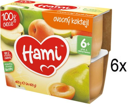 Hami Ovocný koktail - 6 x (4x100g)