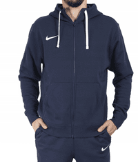 Nike Park Fleece Full Zip Hoodie pre mužov, M, Mikina na zips, Obsidian Blue/White, Modrá, CW6887-451