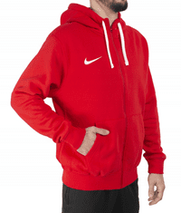 Nike Park Fleece Full Zip Hoodie pre mužov, M, Mikina na zips, University Red/White, Červená, CW6887-657