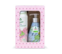 Frosch Súprava darčeková Frosch EKO, sprchovací gél/šampón + mydlo, ružová, detská, 2x 300 ml