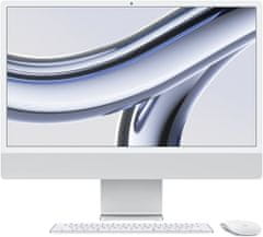 Apple iMac 24" 4,5K Retina /M3 8-core/8GB/512GB SSD/10-core GPU (MQRK3CZ/A), strieborná