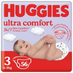Huggies HUGGIES Ultra Comfort Jumbo Plienky jednorazové 3 (4-9 kg) 56 ks