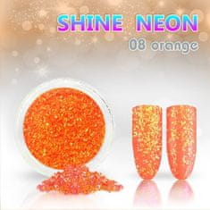 Allepaznokcie Neónový glitrový prášok 08 shine neon orange