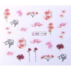 Allepaznokcie Vodonálepky s motívom kvetov BN-1168