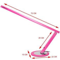 ACTIVESHOP Profesionálna stolová lampa slim ružová 20W