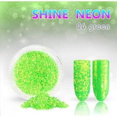 Allepaznokcie Neónový glitrový prášok 06 shine neon green
